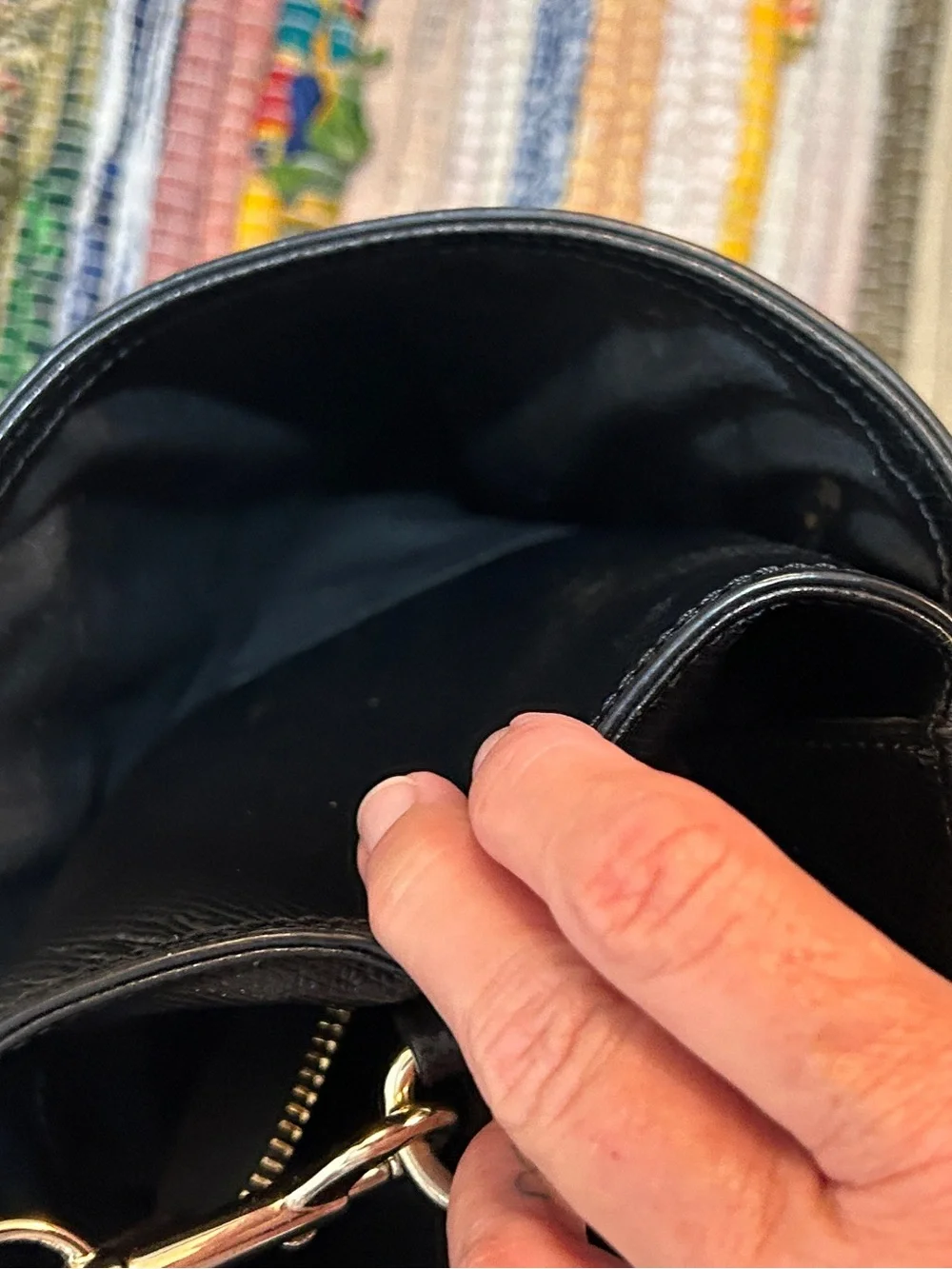 Coach Black Crossgrain Leather Diaper Bag Tote Shoulder Bag Work Travel Bag
